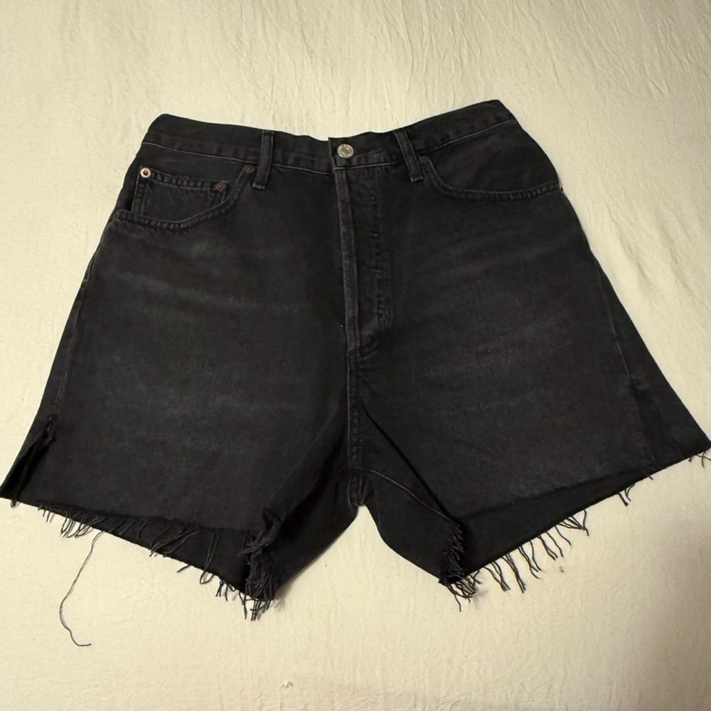 Agolde Black Jean Shorts